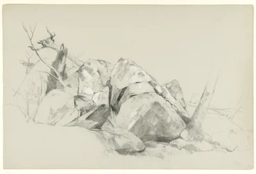 Studie von Felsen, 1863